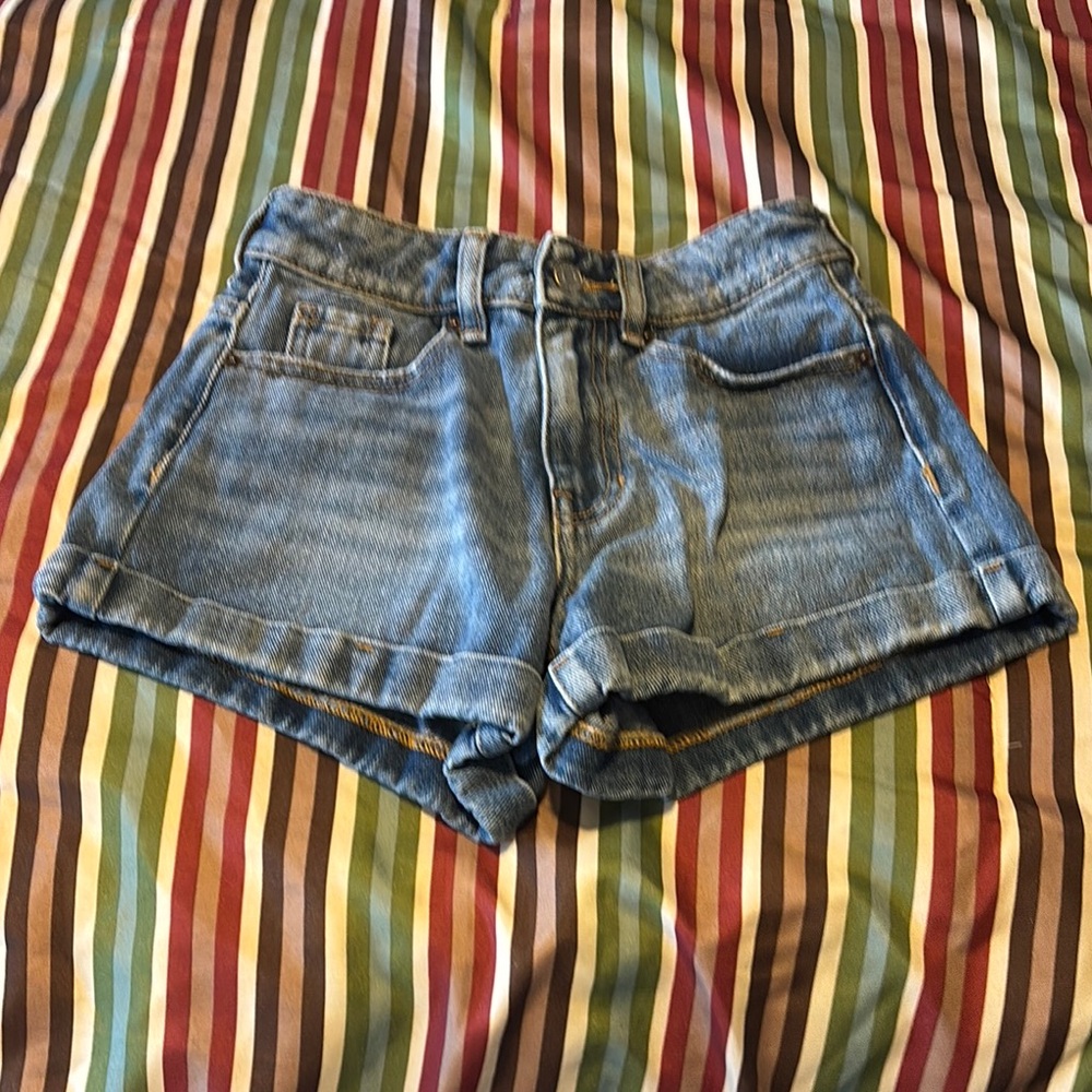 PacSun Blue Jean Shorts Distressed Raw Hem